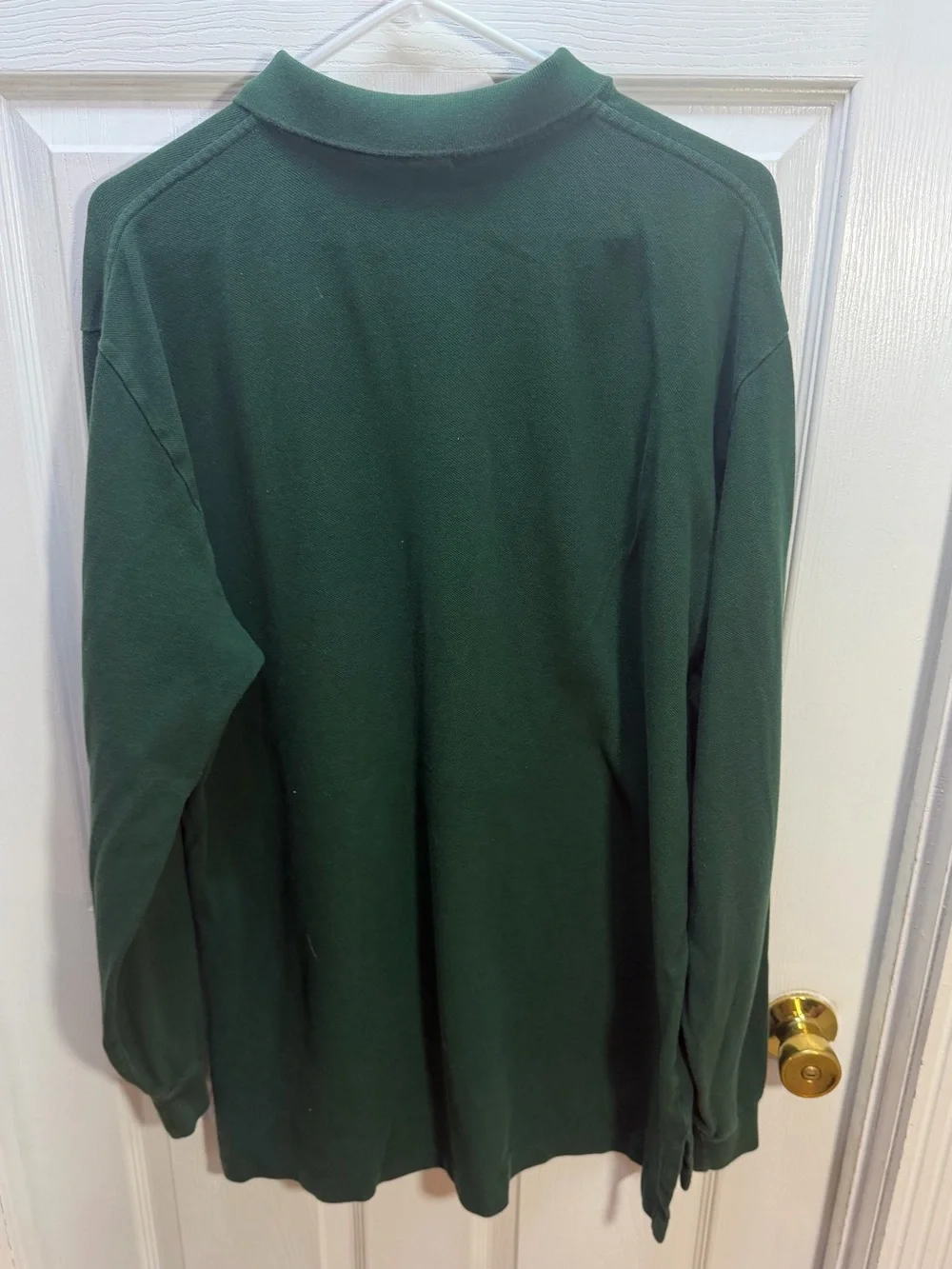 Ralph Lauren Dark Green Long-Sleeve Polo with Red Logo